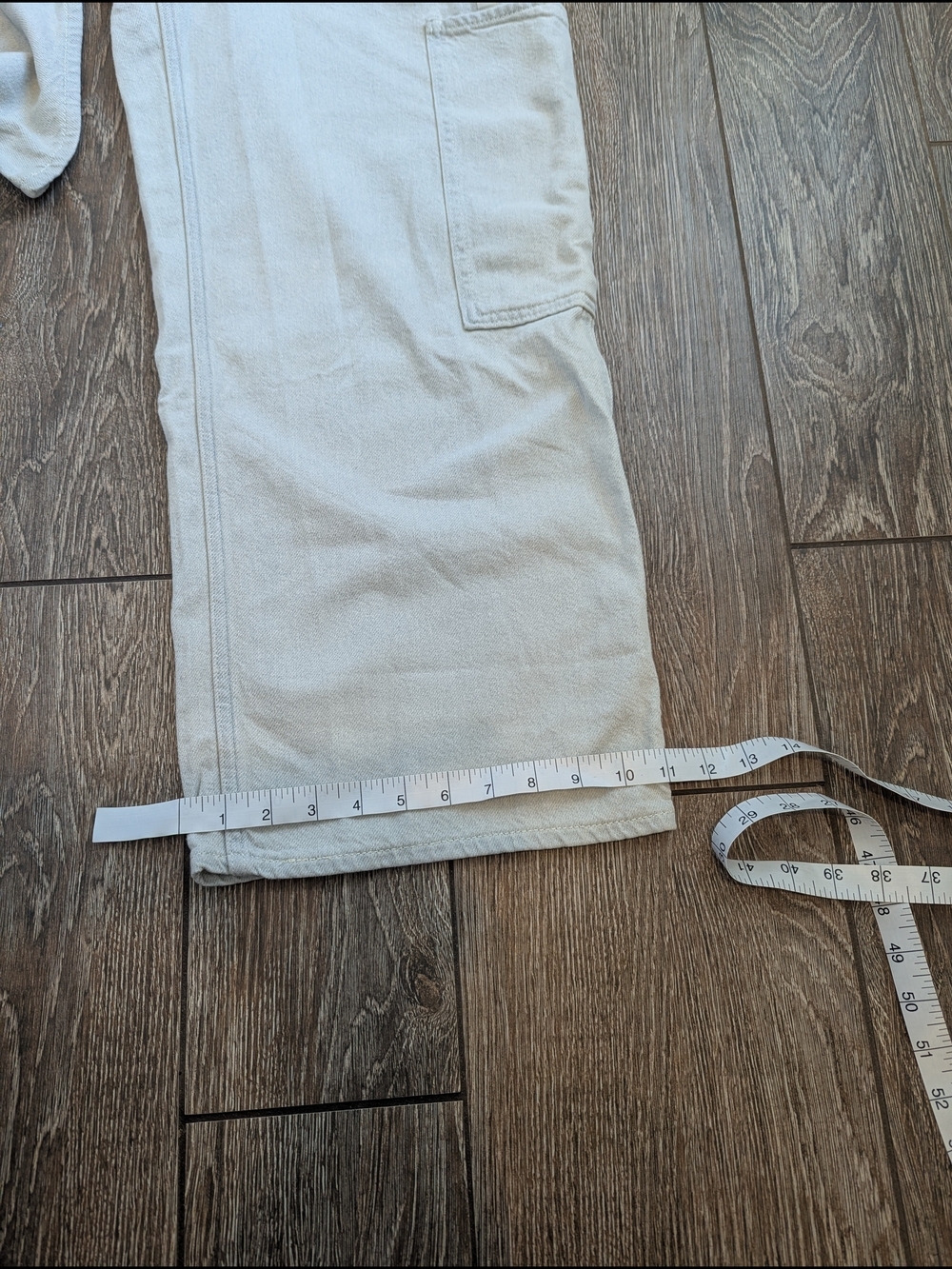 Levi's High Waisted Wide Leg Crop Jeans Utility Cotton Denim Size 31 Light Wash - Picture 11 of 11